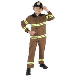 Brown Fire Fighter Boys Costume - Extra Large - Age Group 16-18 Years