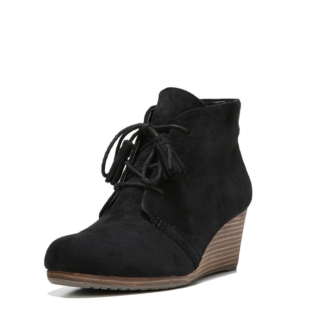 Dr. Scholl 's Shoes Women 's Dakota Boot, Black Microfiber Suede, 8.5 W US