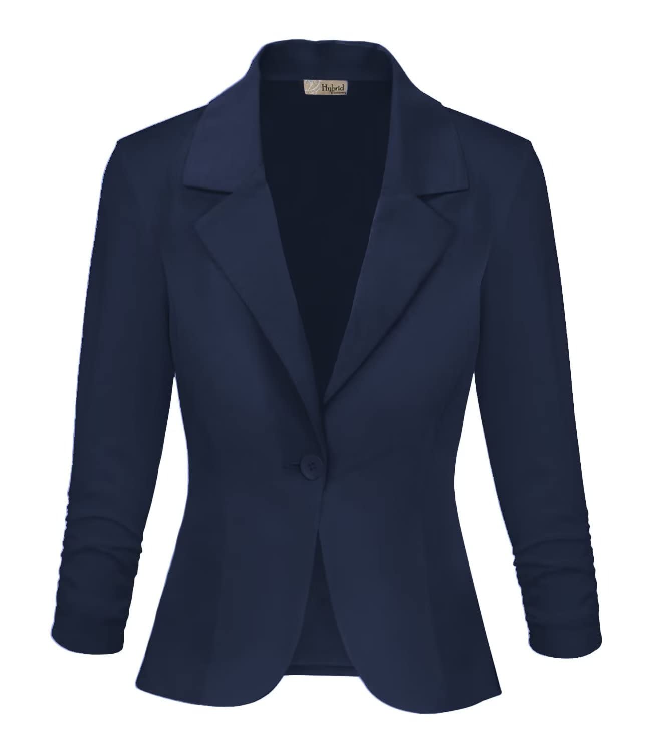 Womens casual Work Office Blazer Jacket JK1131 Navy 2X