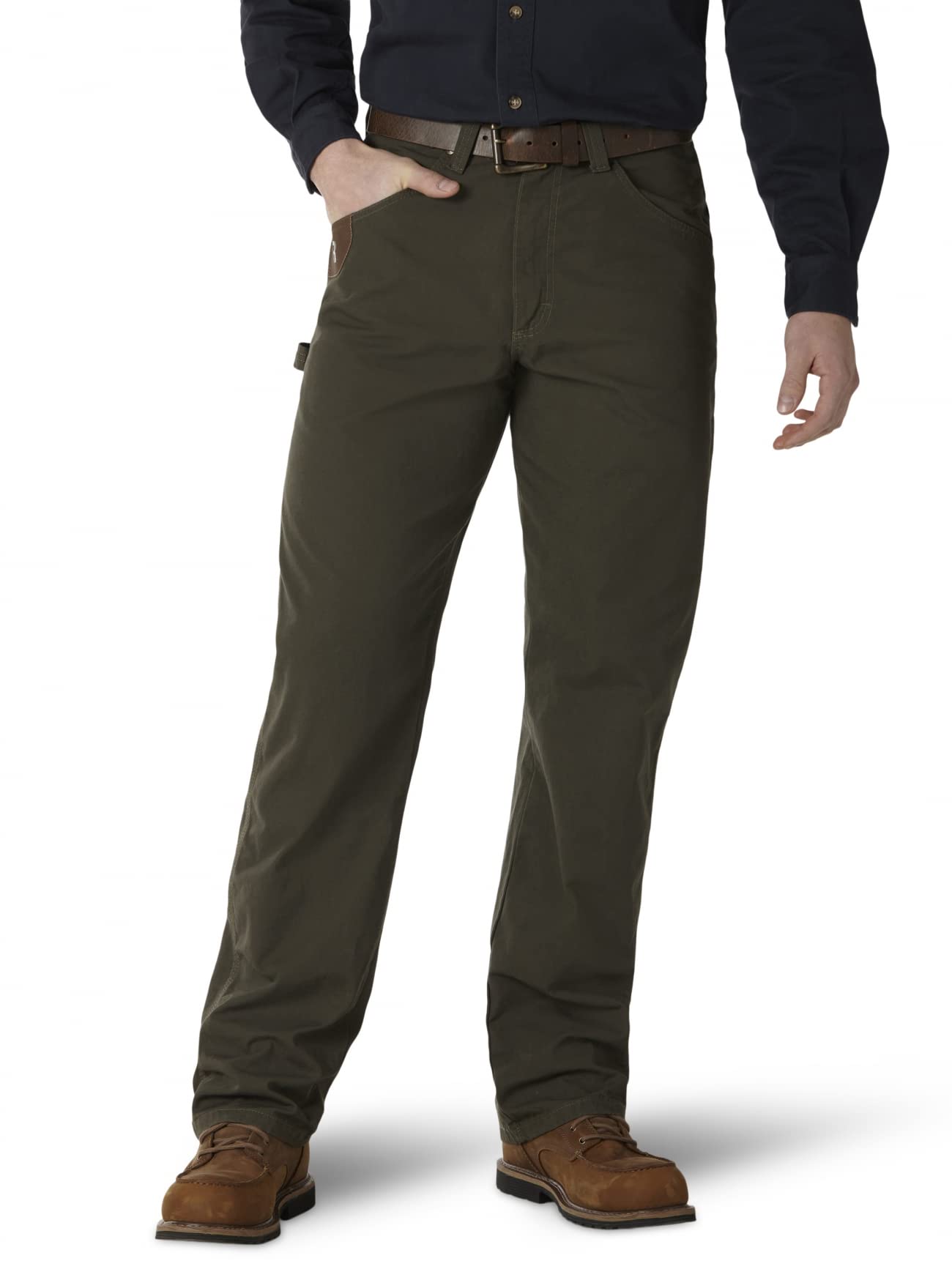 Wrangler Riggs Workwear mens Ripstop Carpenter jeans, Loden, 32W x 34L US