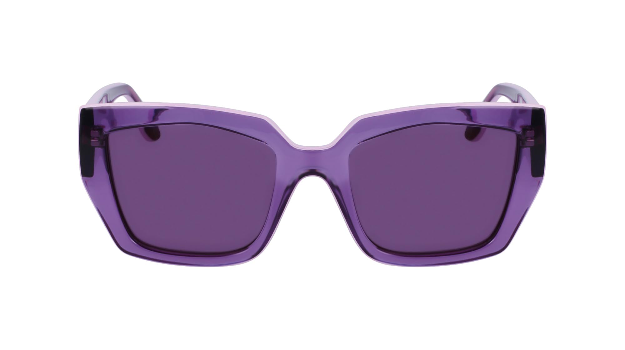 KARL LAGERFELD Women's KL6143S Rectangular Sunglasses, Lavender, 53/20/145