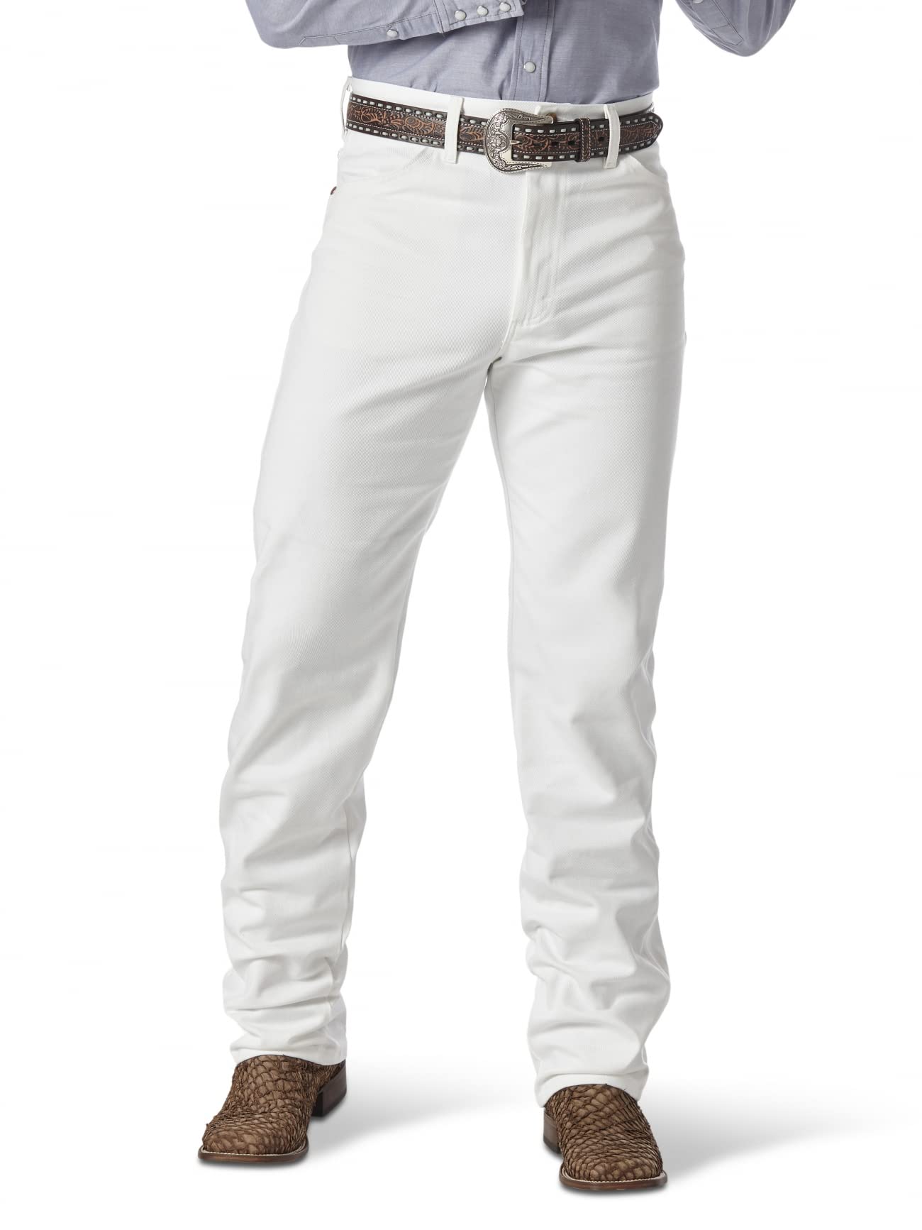 Wrangler Men's 13MWZ Cowboy Cut Original Fit Jean, White, 34W x 32L