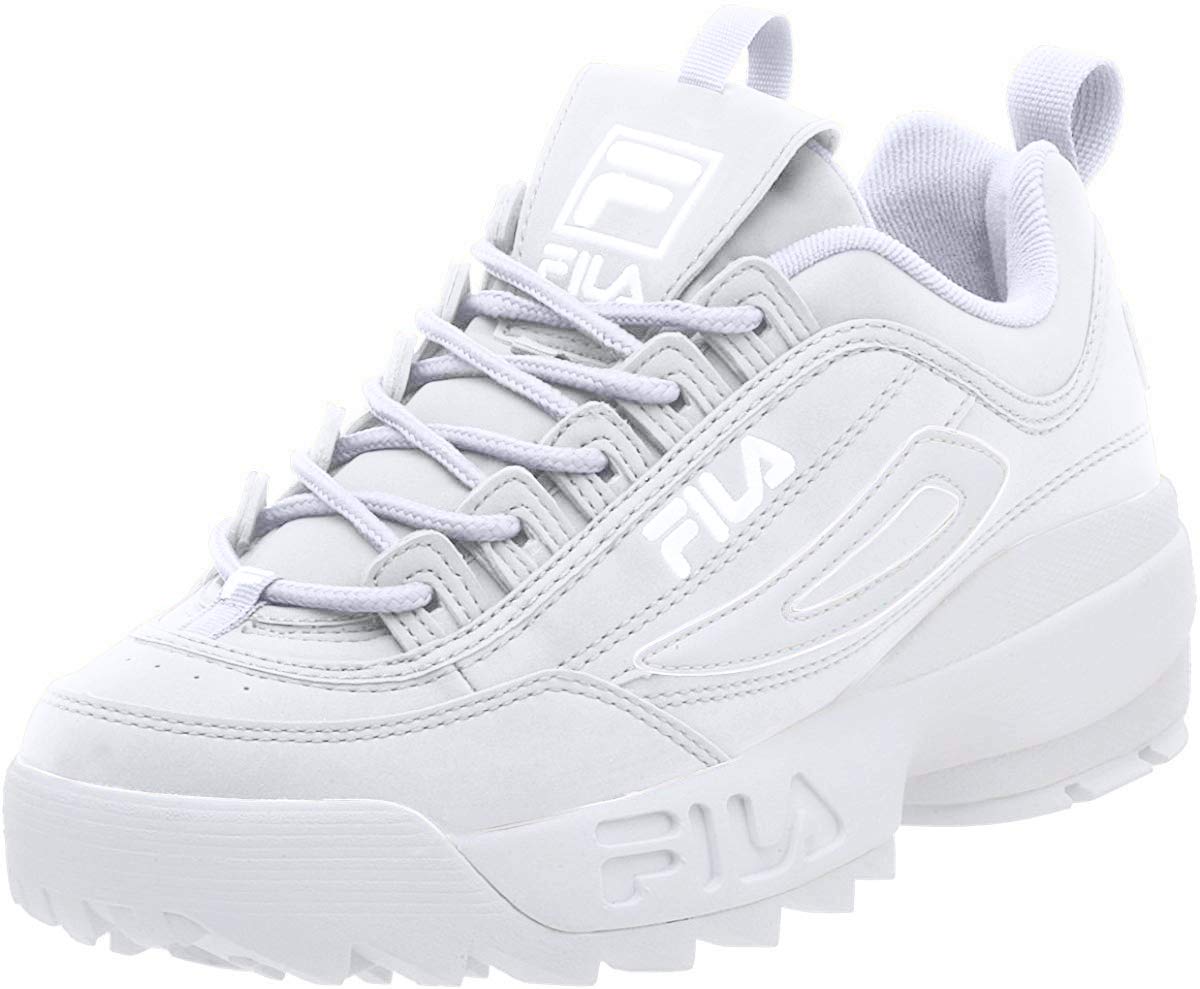 Fila Men's Disruptor Ii Premium Sneaker, White/Navy/Red, 12