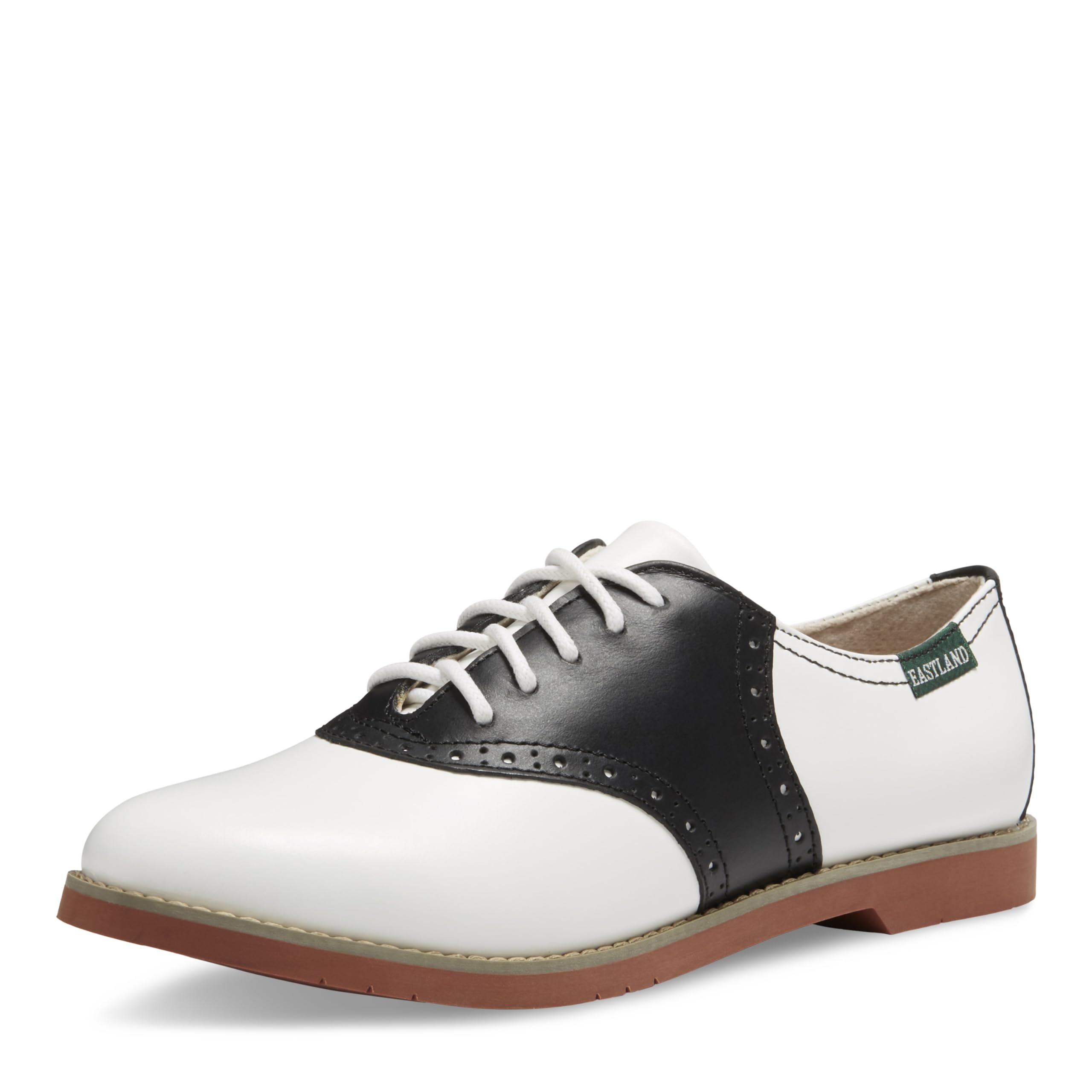 Eastland Women's Sadie Oxford, Black/White, 8.5 Medium US