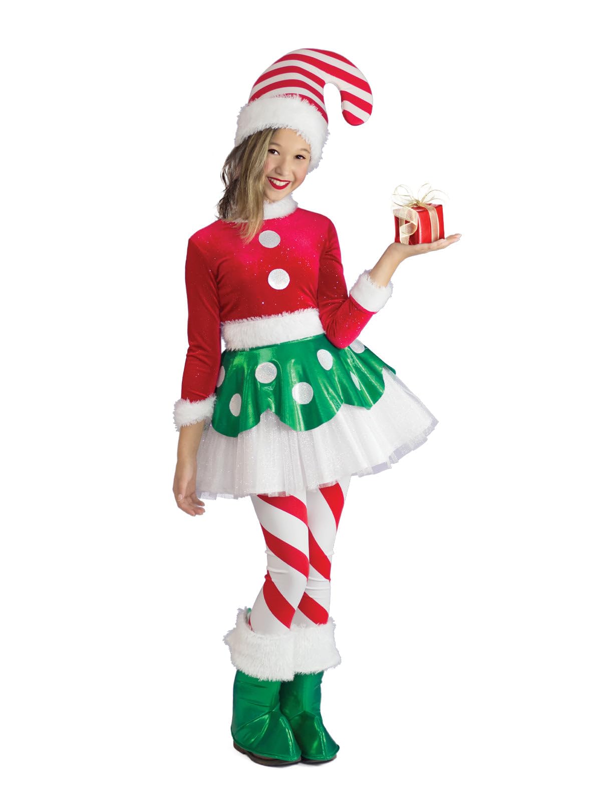 Rubies 275083 Christmas Girls Candy Cane Elf Rubies Costume - Small