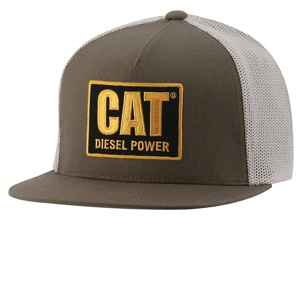 Caterpillar Men's Diesel Power Flat Bill Cap, Dark Earth, One Size