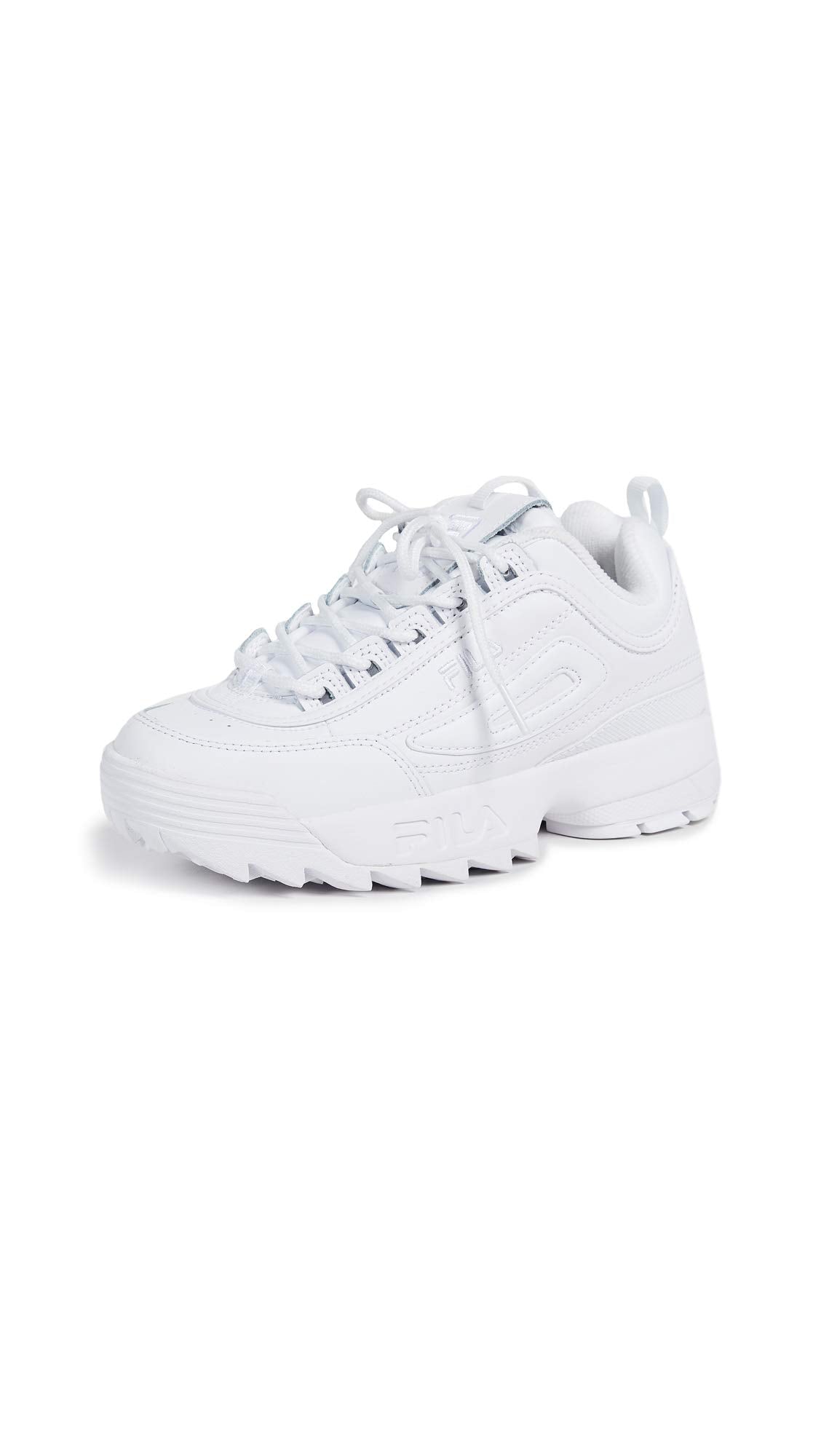Fila Women's Disruptor Ii Premium Comfortable Sneakers, White/White/White, 8.5