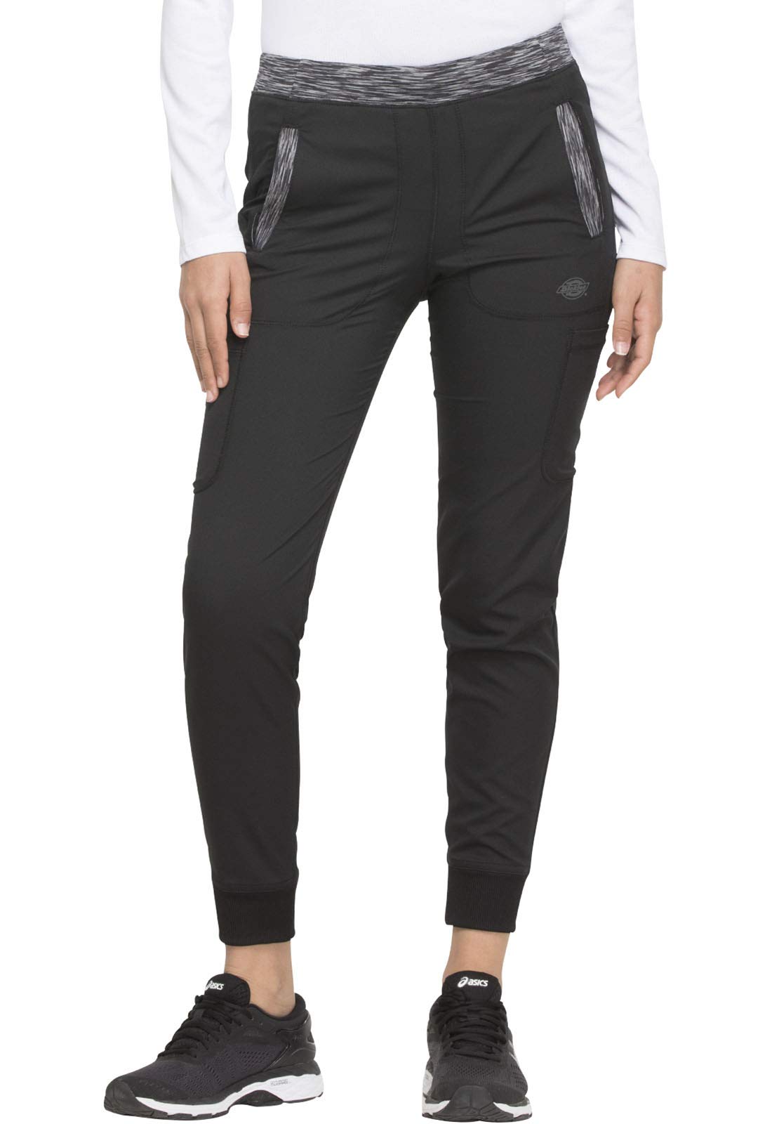 Dynamix Scrub Joggers for Women, Athletic-Inspired Plus Size DK185T, 2XL Tall, Black