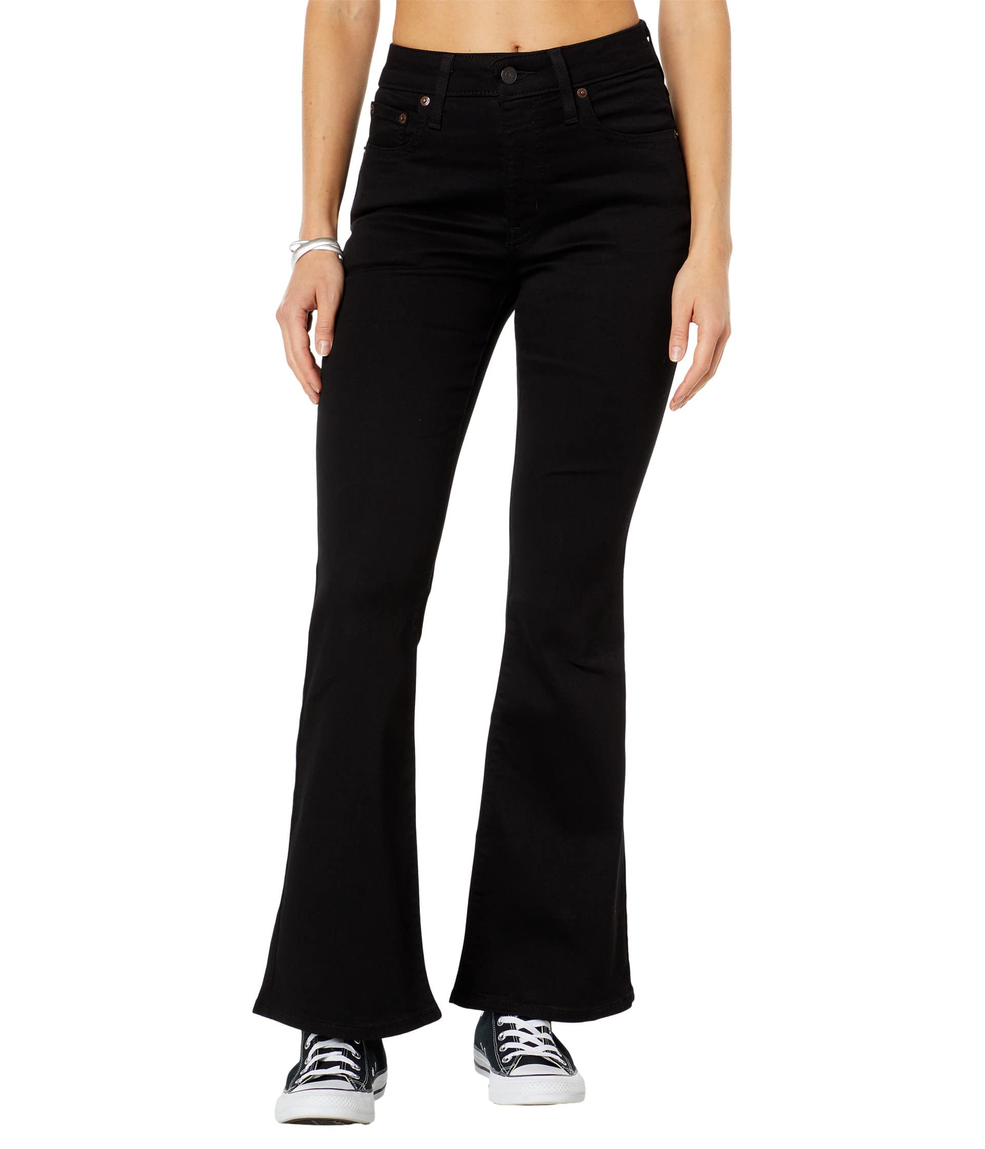 Levi's Women's 726 High Rise Flare Jeans, (New) Soft Black, 29 Short