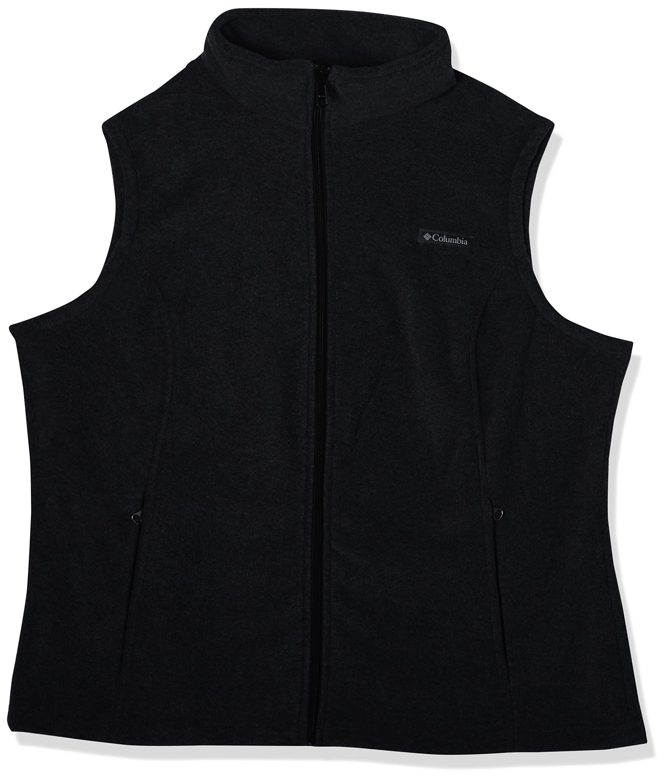 columbia Womens Benton Springs Vest, charcoal Heather, 1X Plus