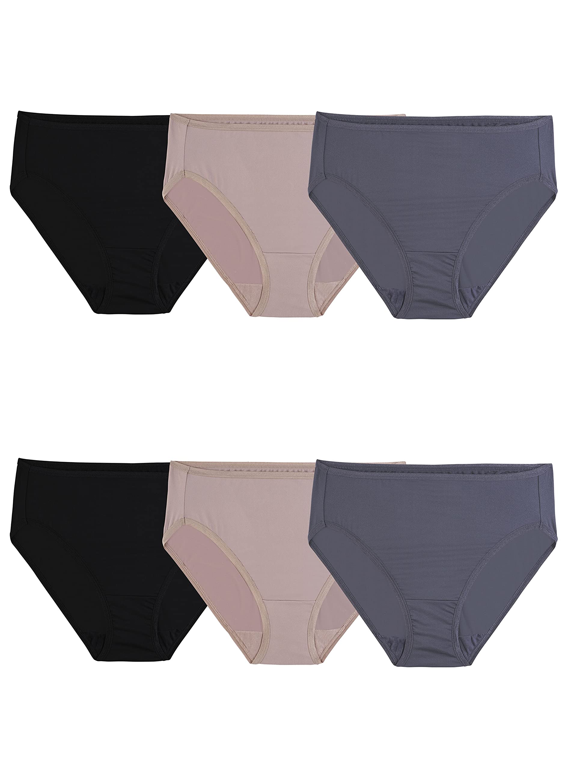 Fruit of the Loom Women's Size Underwear, Hi Cut-Microfiber-Assorted, 13 Plus