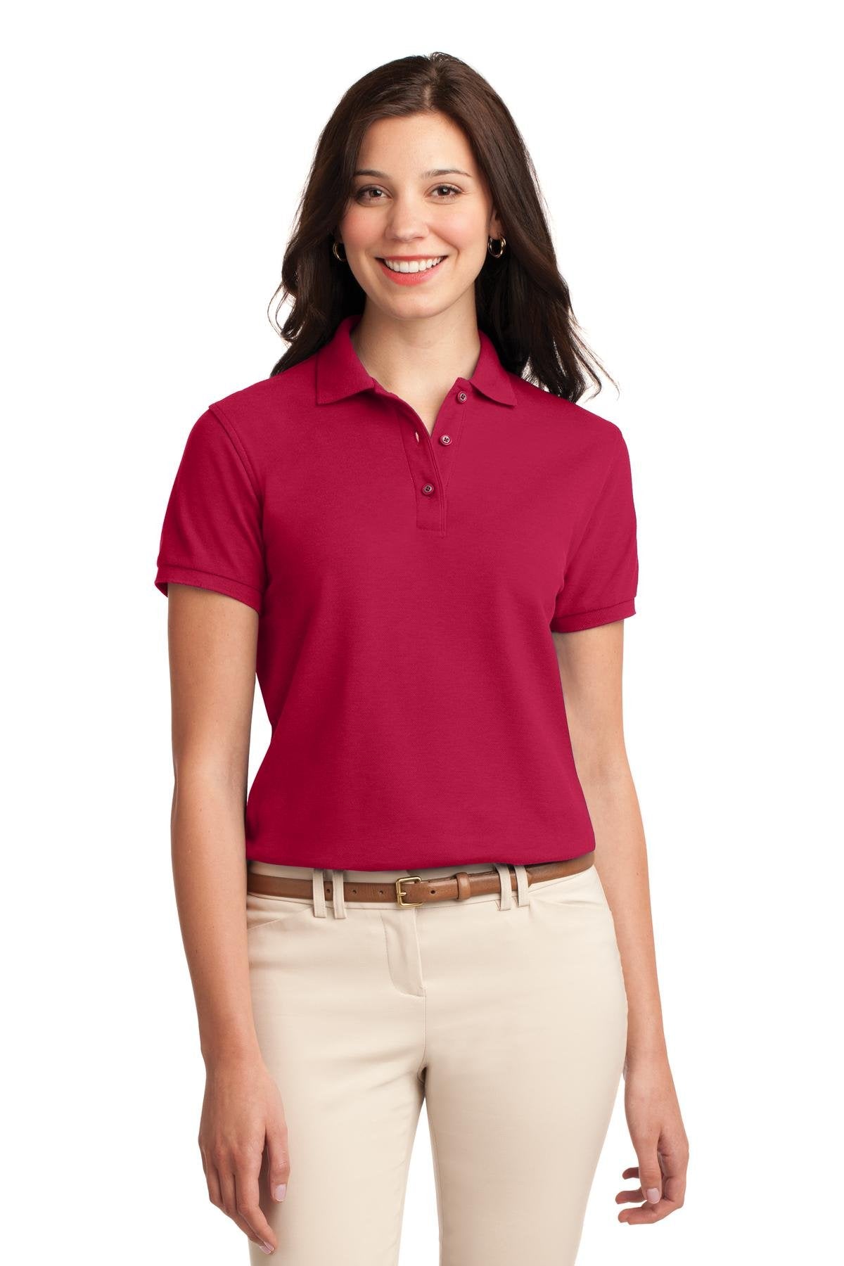 Port Authority Ladies Silk Touch Polo 6XL Red