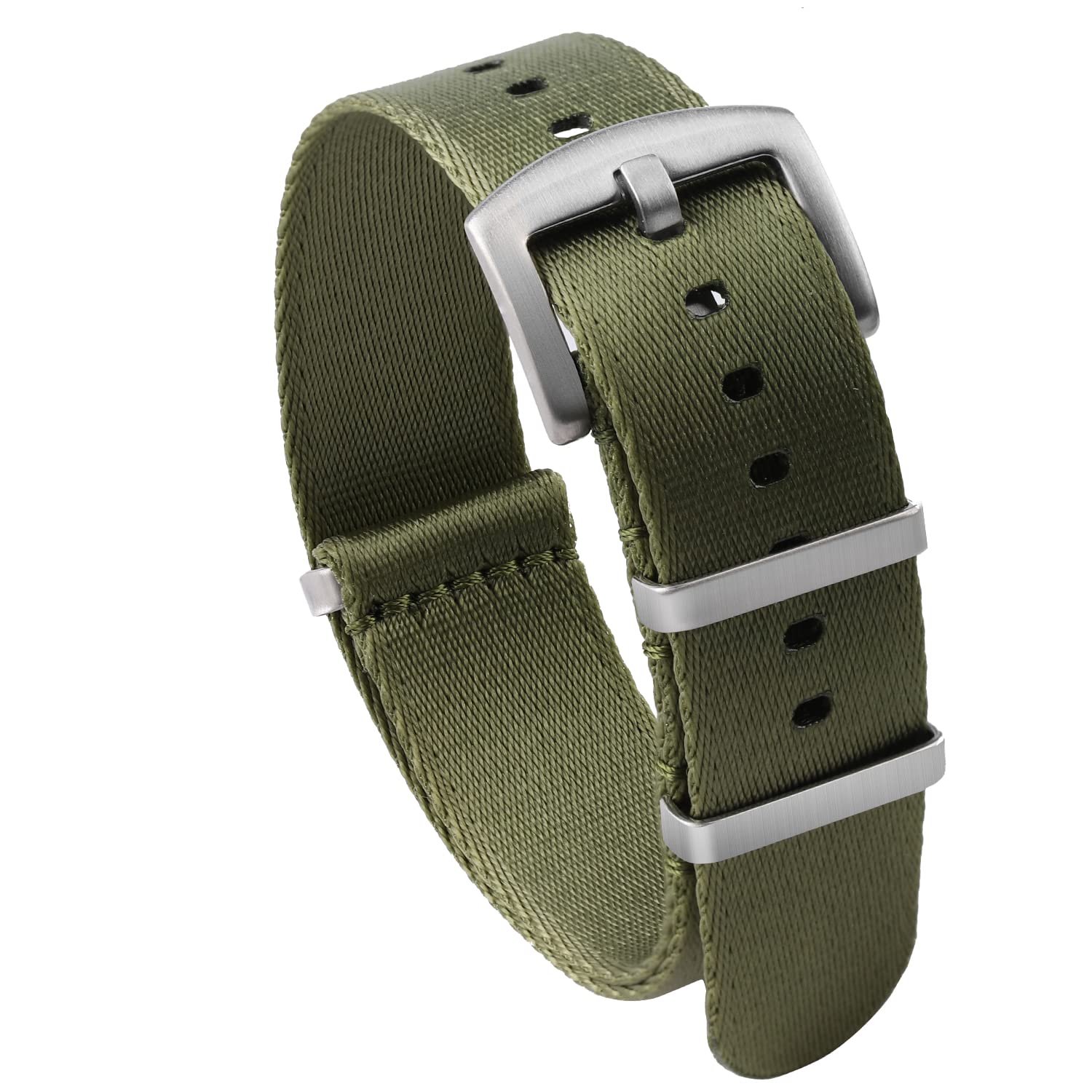 watchdives Nylon Watch Band 20mm 22mm Multicolor Replacement Watch Straps for Men Women (A2 Army Green, 20mm)
