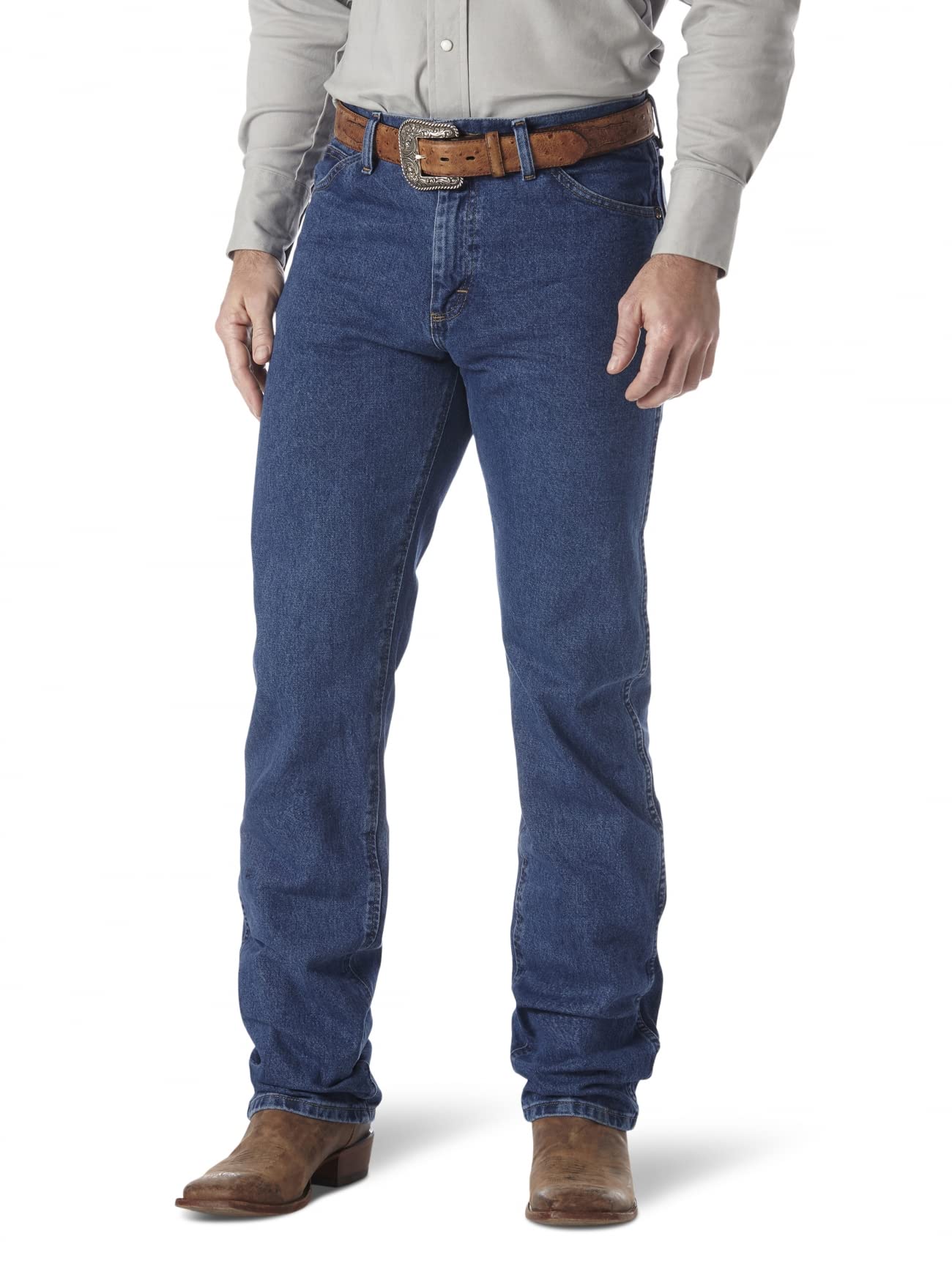 Wrangler Men's Premium Performance Cowboy Cut Regular Fit Jean, Navy, 33W x 34L