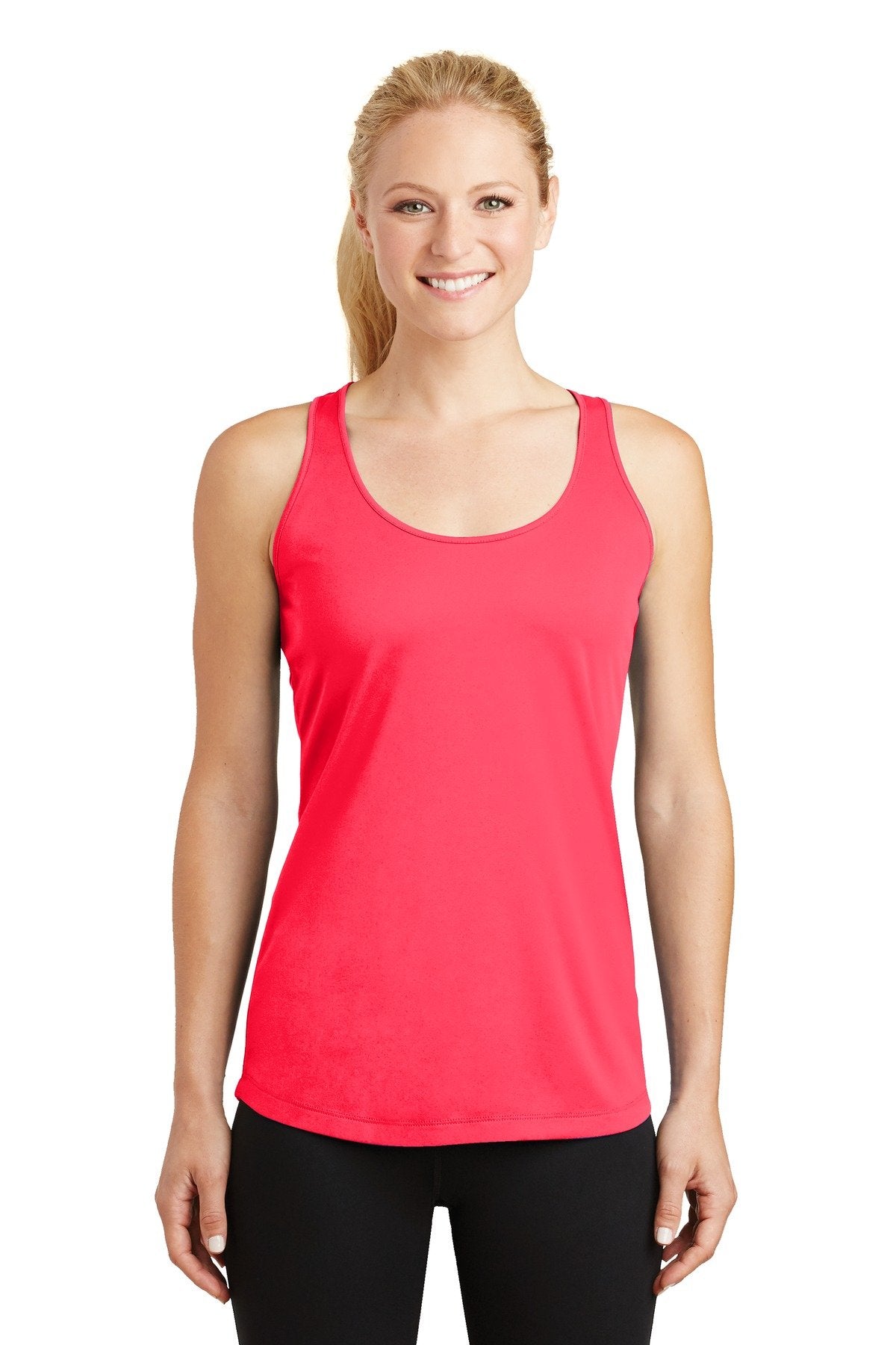 SPORT-TEK Ladies PosiCharge Competitor Racerback Tank XS Hot Coral