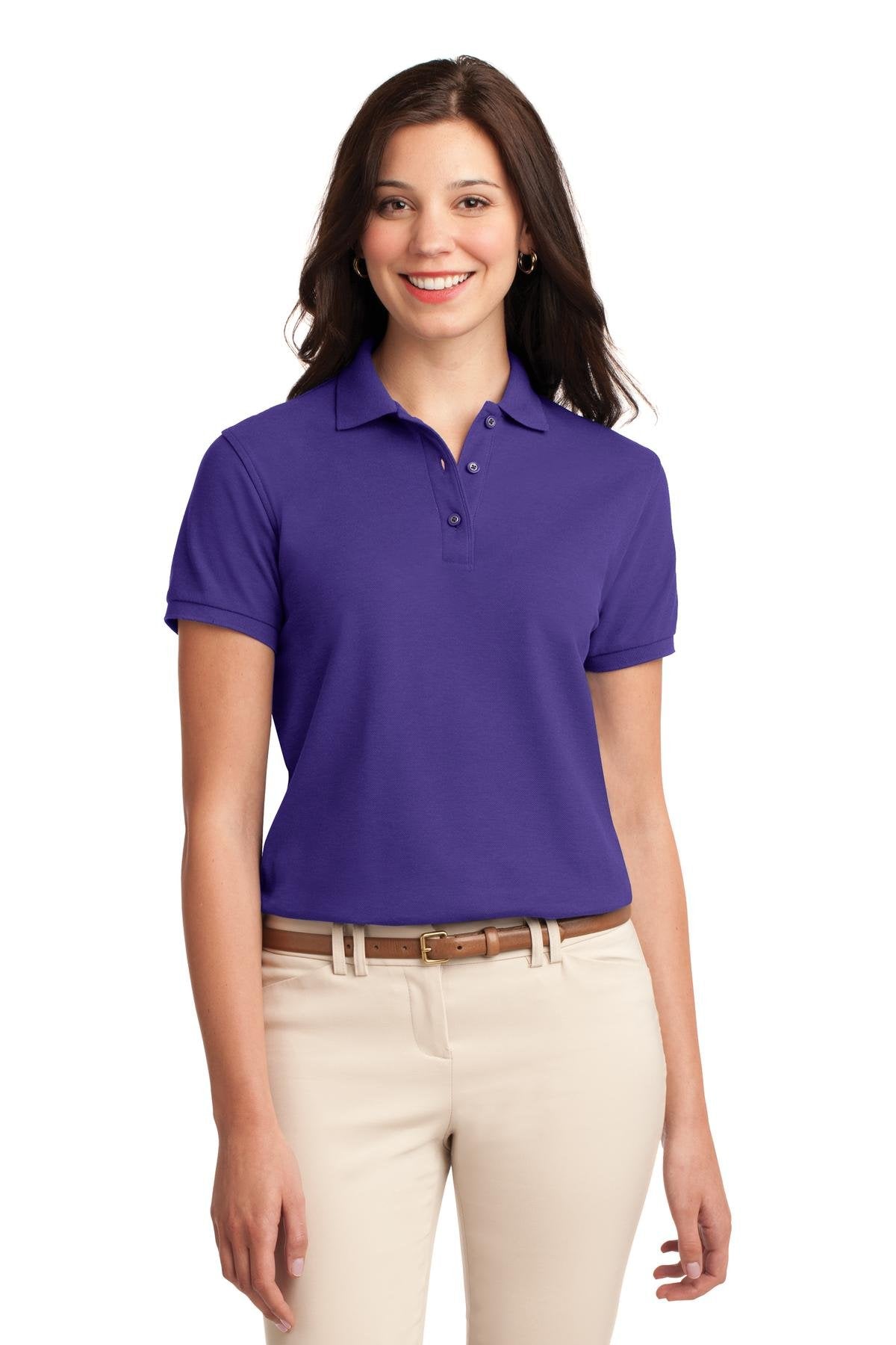 Port Authority Women's Silk Touch Polo 5XL Purple