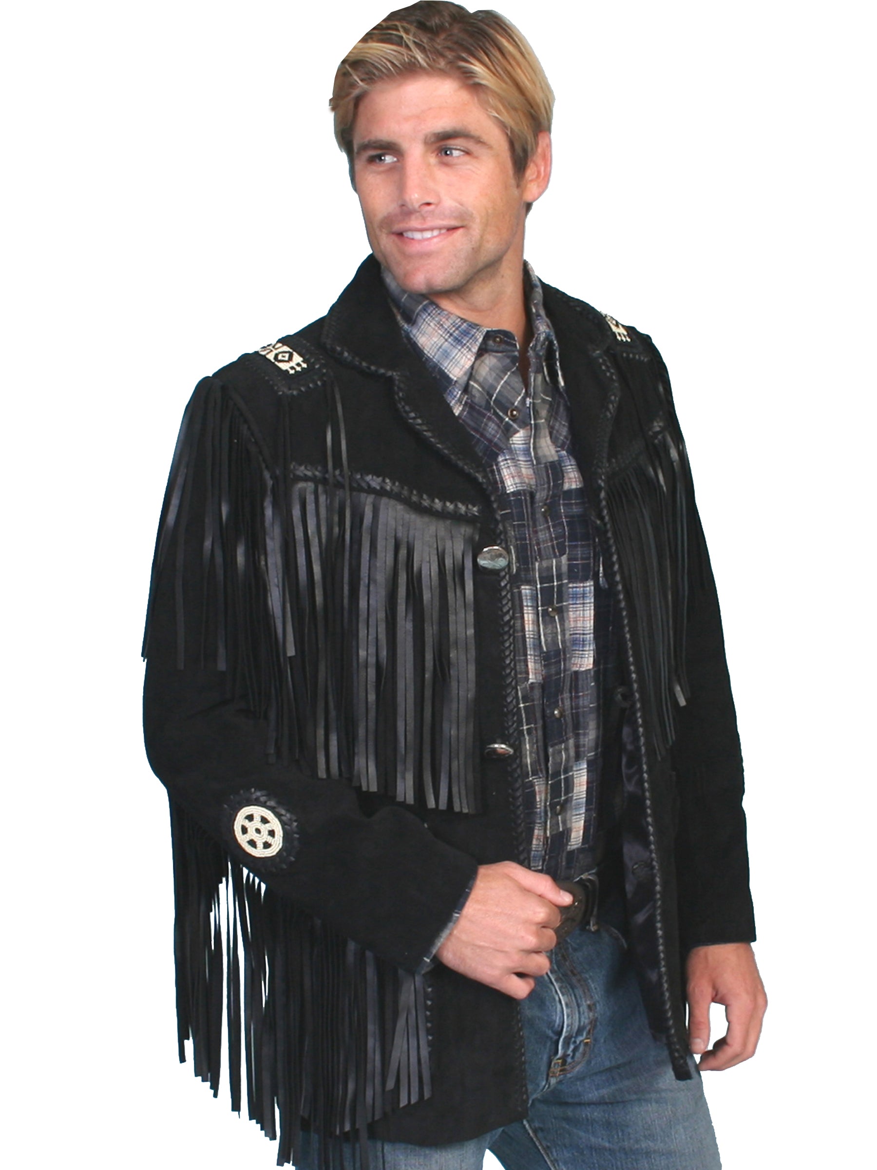 HAND LACED BEAD TRIM COAT