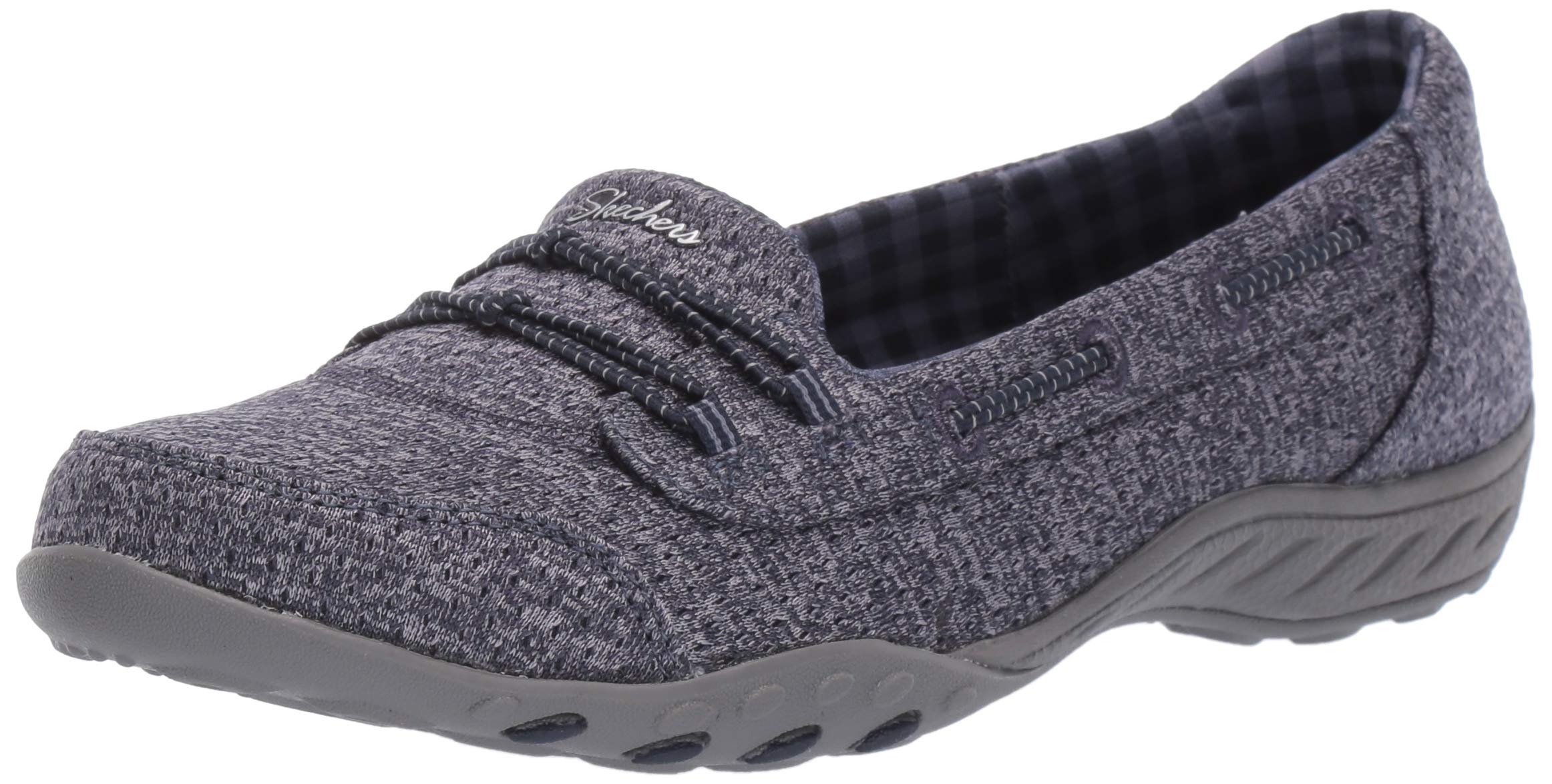 Skechers womens Breathe-easy - Good Influence Sneaker, Navy, 7.5 US