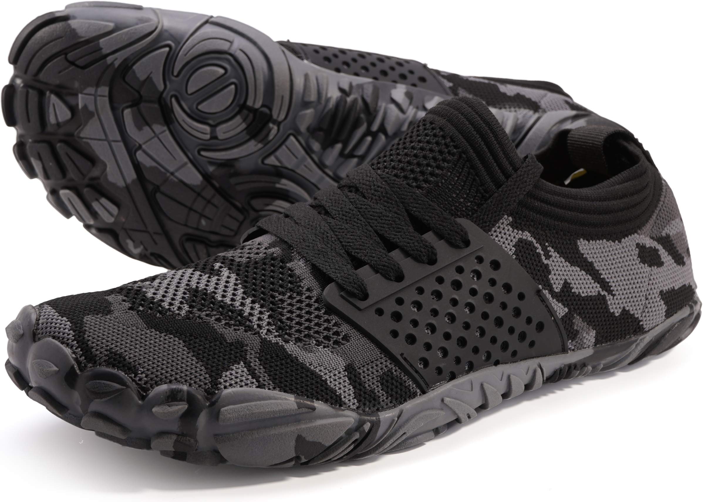 WHITIN Mens Trail Running Shoes Minimalist Barefoot 5 Five Fingers Wide Width Toe Box gym Workout Fitness Low Zero Drop Male Yog