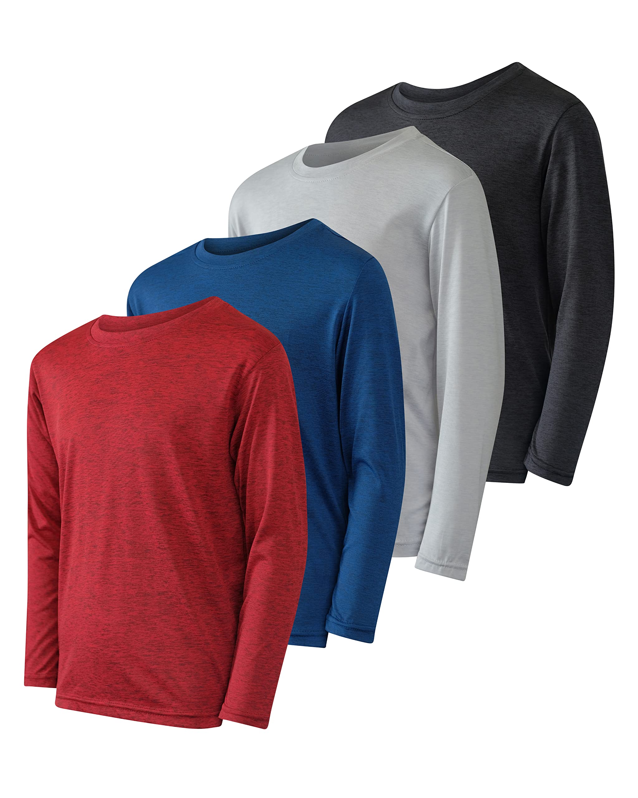 4 Pack:Boys girls Youth Teen Active Wear Athletic Quick Dry-Fit Moisture Wicking Performance Basketball gym Essentials Sport Lon