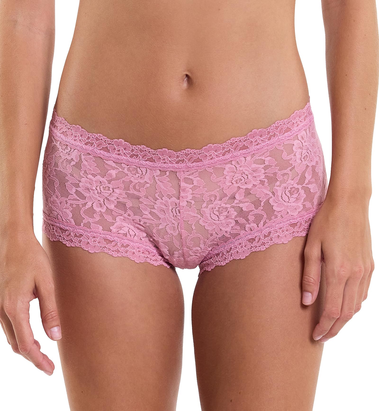 hanky panky Signature Lace Boyshort (4812P),Large,Tea Cake