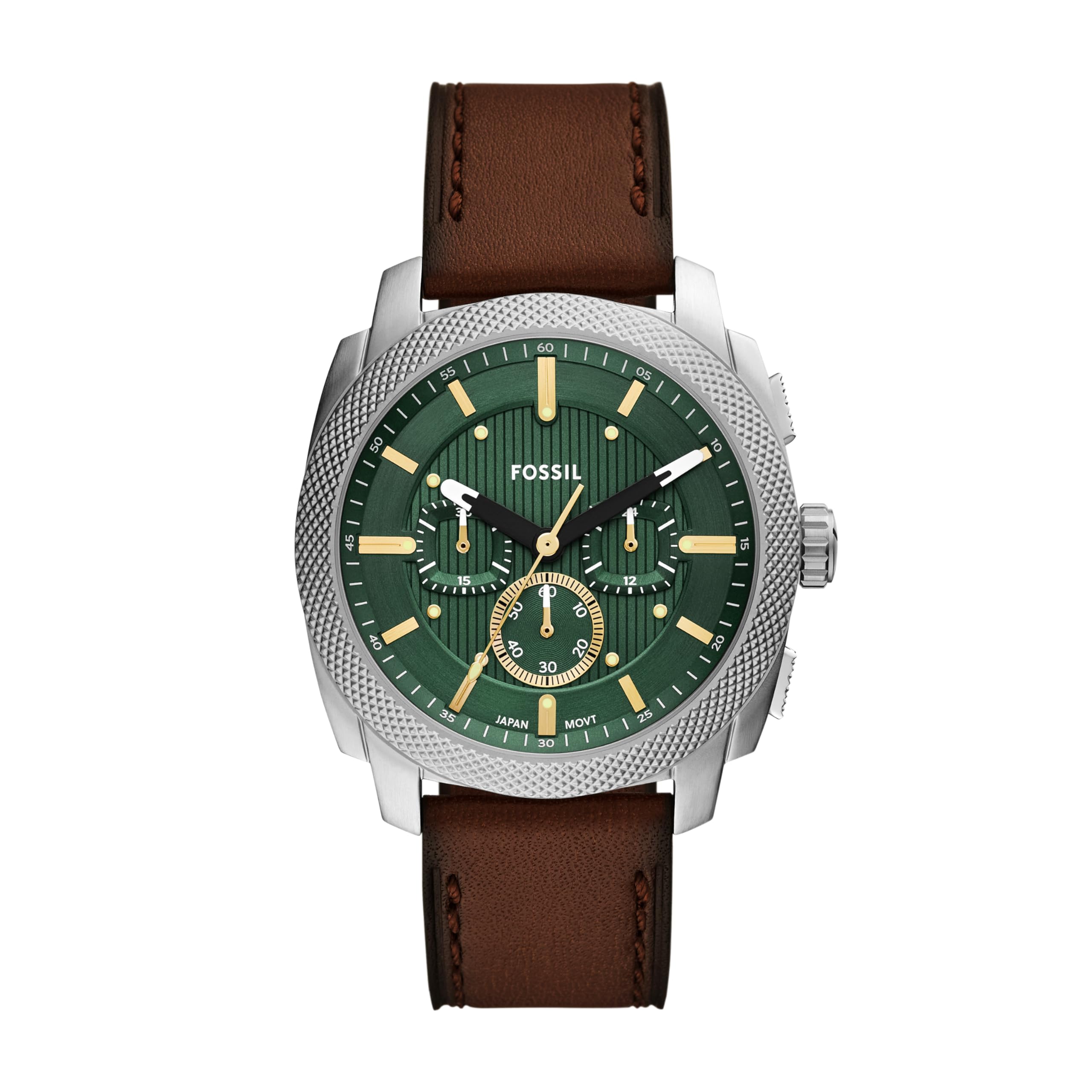 Fossil Men's Machine Chronograph Brown Leather Watch