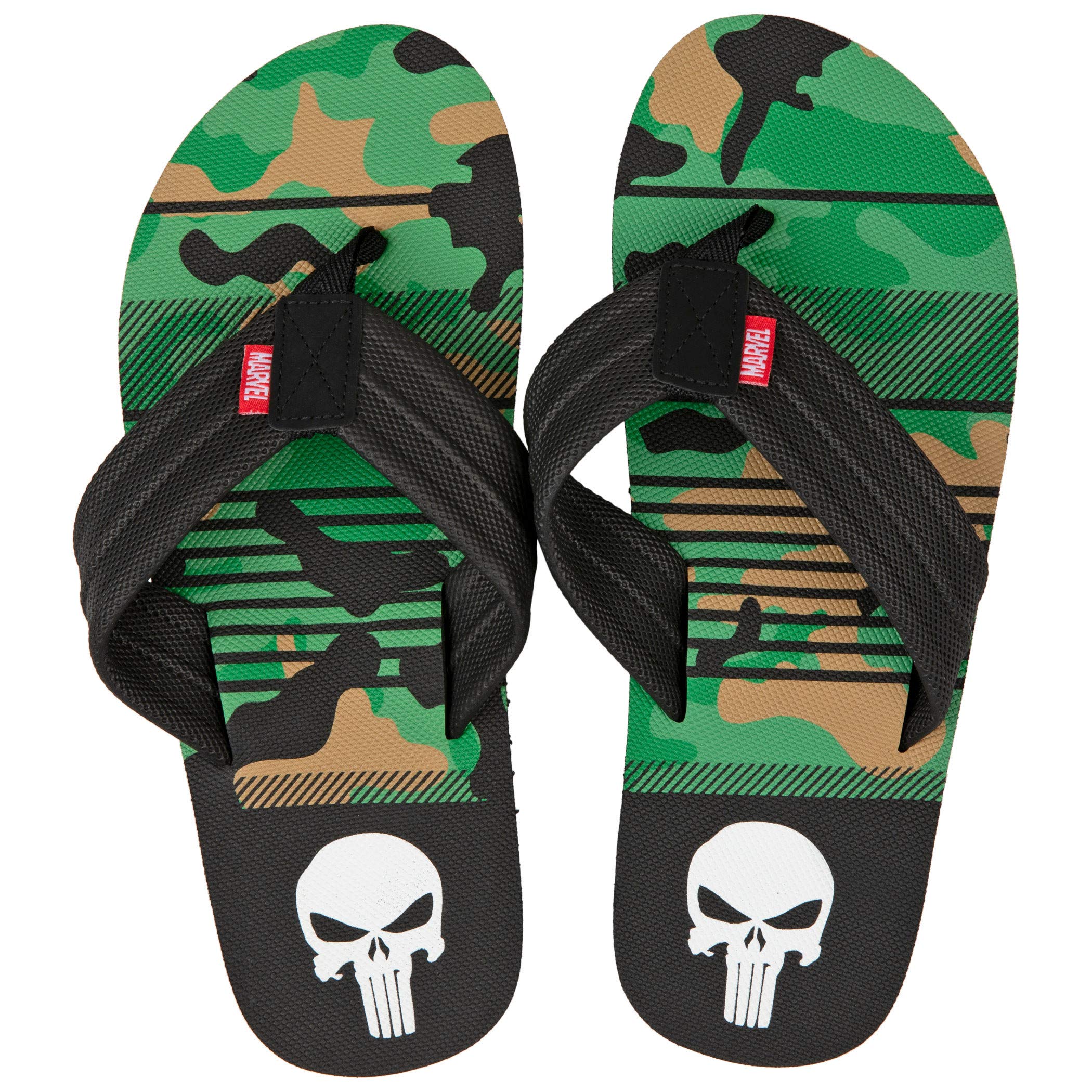 Punisher 816246-Large The Punisher Marvel Camo Flip Flop Sandals Large