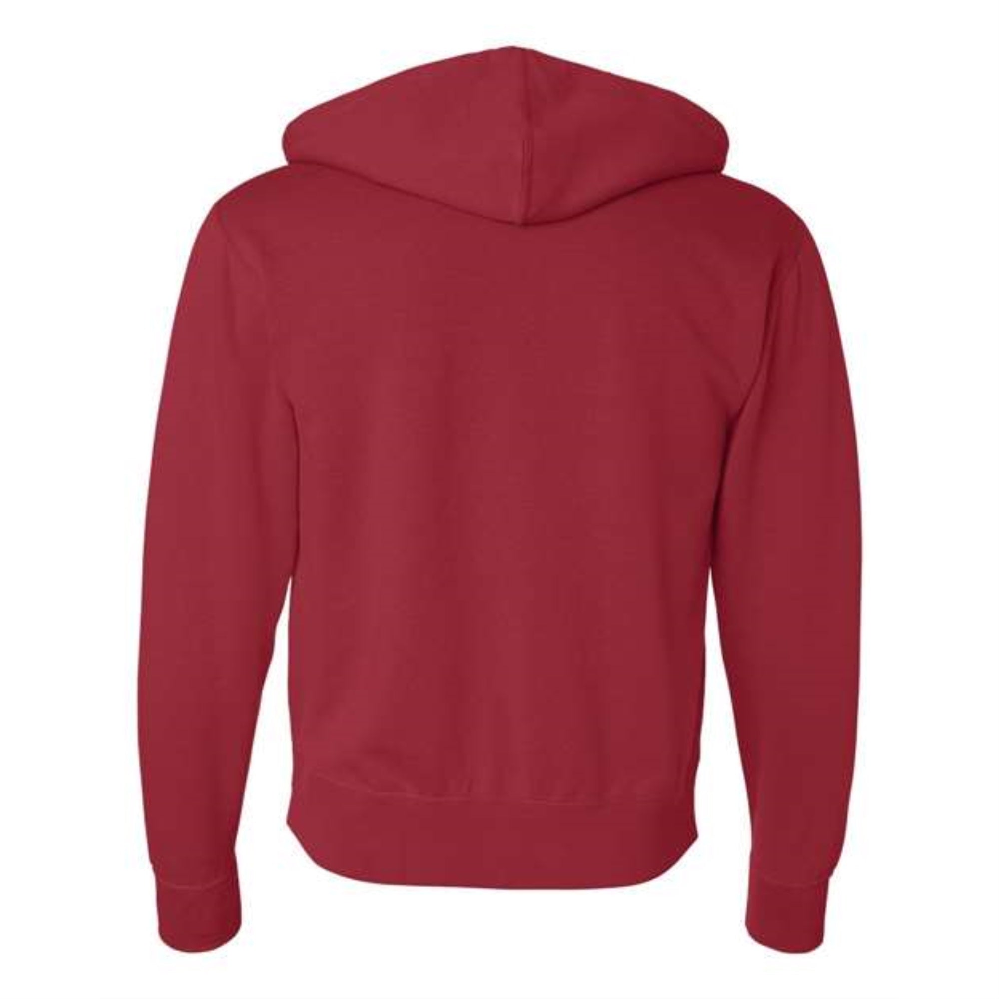 Independent Trading Co. Unisex Lightweight Full-Zip Hooded Sweatshirt - Red, XS