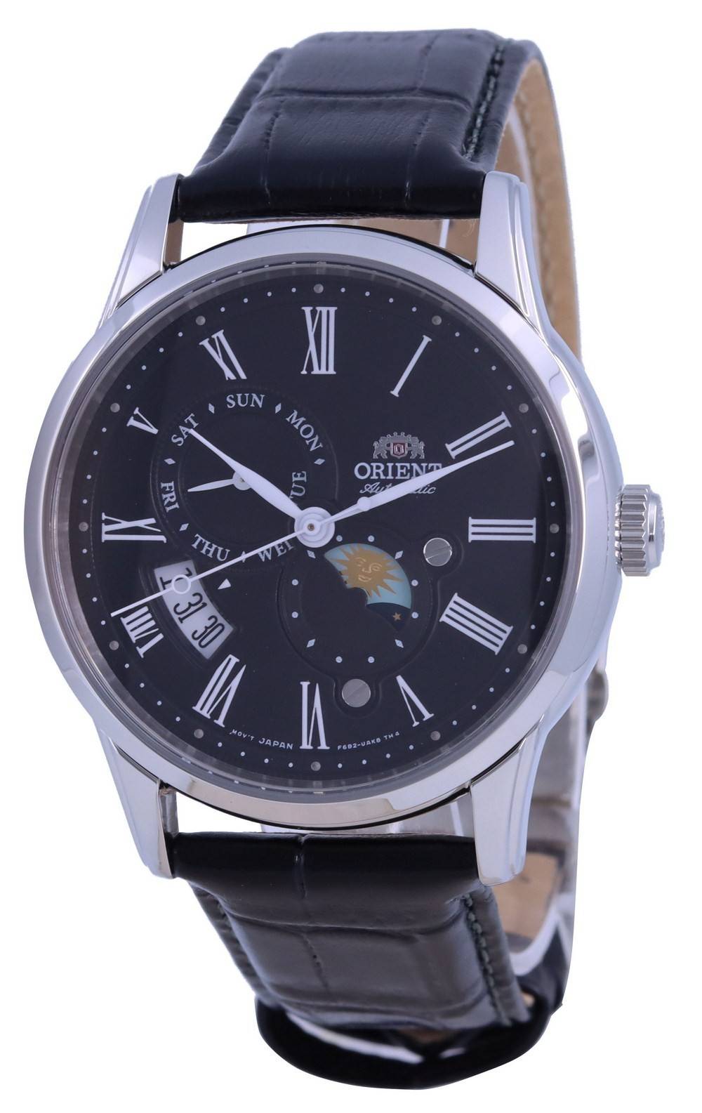 Orient Sun Moon Black Dial Automatic RA-AK0010B10B Men's Watch