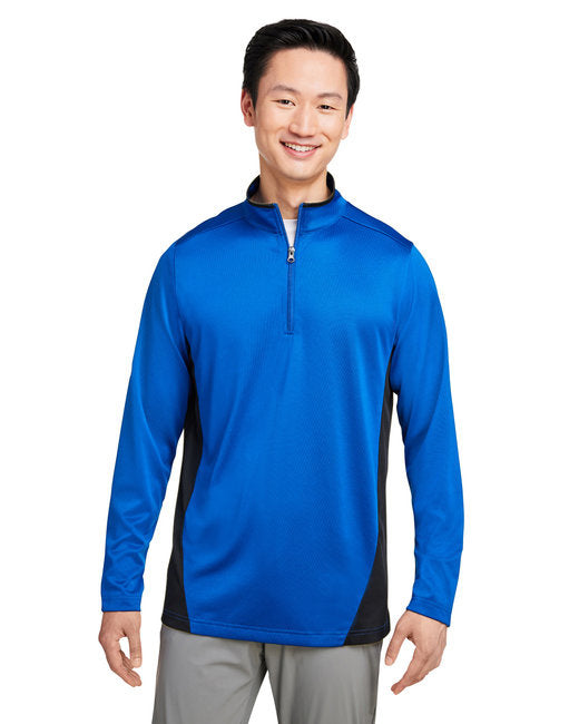 Mens Flash Snag Protection Plus IL colorblock Quarter-Zip - BLAcK SUNRY YLW - S(D0102H7893J)