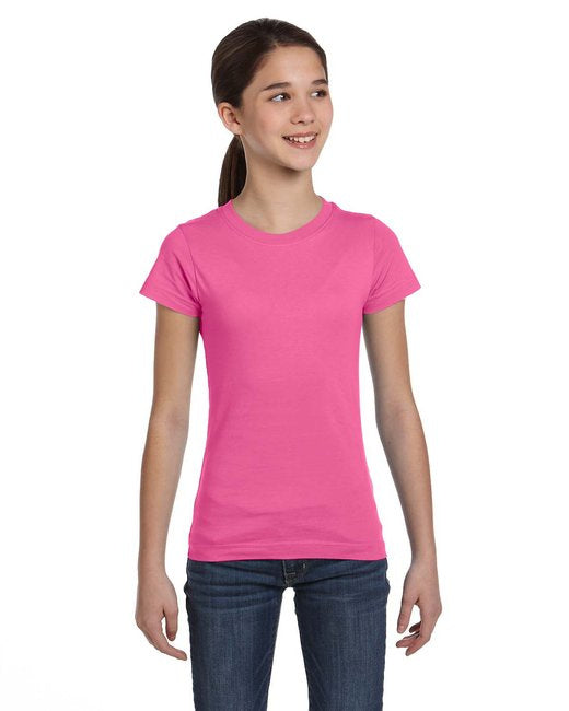 girls Fine Jersey T-Shirt - AQUA - XS(D0102H7M618)