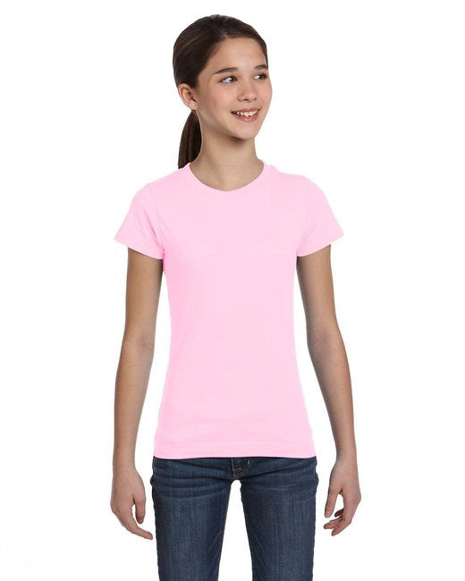 girls Fine Jersey T-Shirt - AQUA - XS(D0102H7M662)