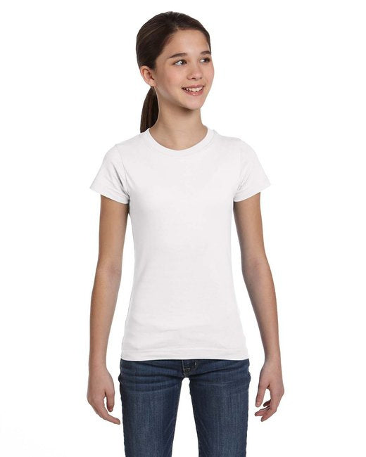 girls Fine Jersey T-Shirt - AQUA - XS(D0102H7M6D6)