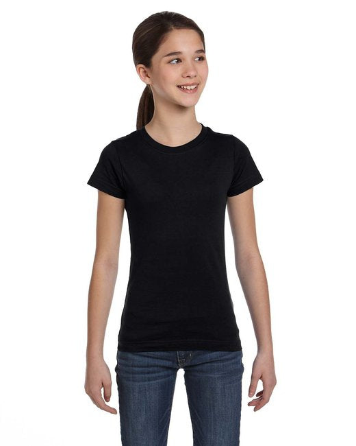 girls Fine Jersey T-Shirt - AQUA - XS(D0102H7M6YJ)