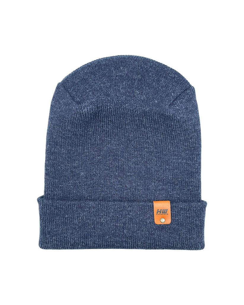 HAAKWEAR Theta-Stitch Cuffed Beanie - Designed and Made in USA (Patent Pending Design) - Denim Blue