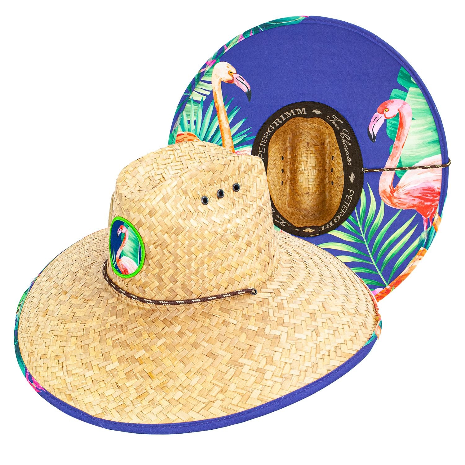 Flamingo 1 Straw Lifeguard Hat
