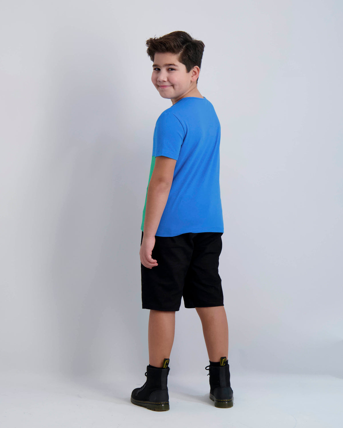 Cobalt and Emerald Contrast Tee