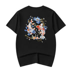 ET515 Rainbow Koi Fish Embroidered Tee