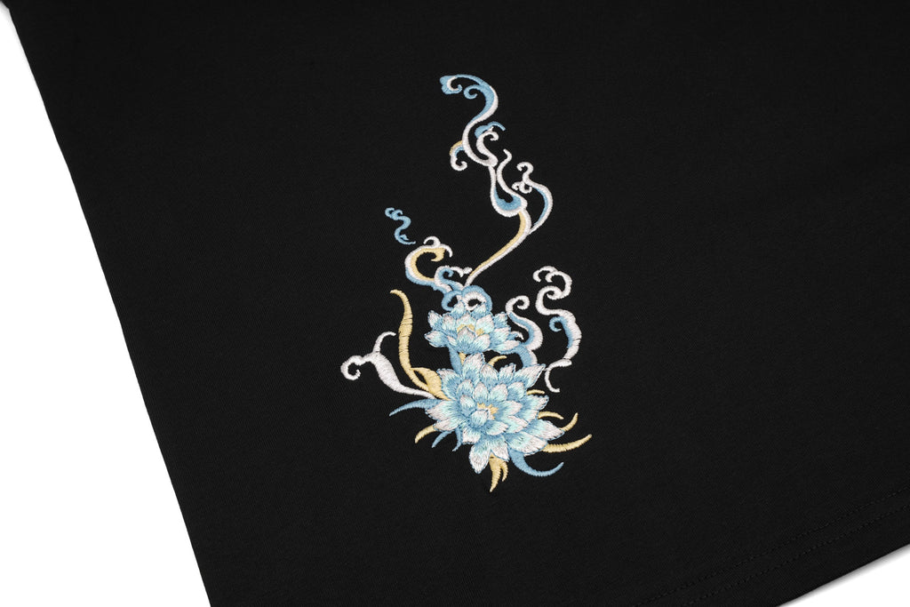 ET517 Blue Kirin Embroidered Tee