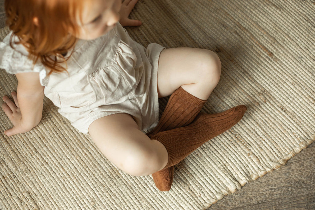 Brown-Knee high socks