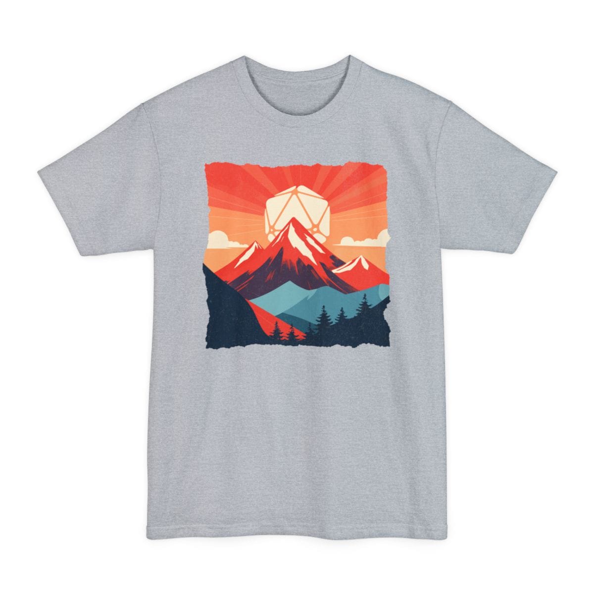 D&D D20 Japanese Landscape Tall T-Shirt
