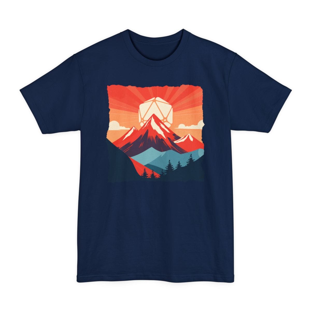 D&D D20 Japanese Landscape Tall T-Shirt