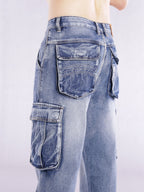 Men's Loose Fit Cargo Jeans