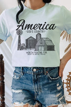 America Gods Country Graphic Tee T-Shirt