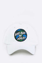Who Run The World Patch Cotton Cap
