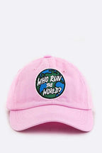 Who Run The World Patch Cotton Cap