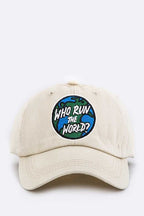 Who Run The World Patch Cotton Cap