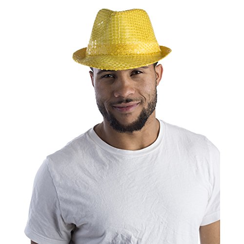 Yellow Sequined Fedora
