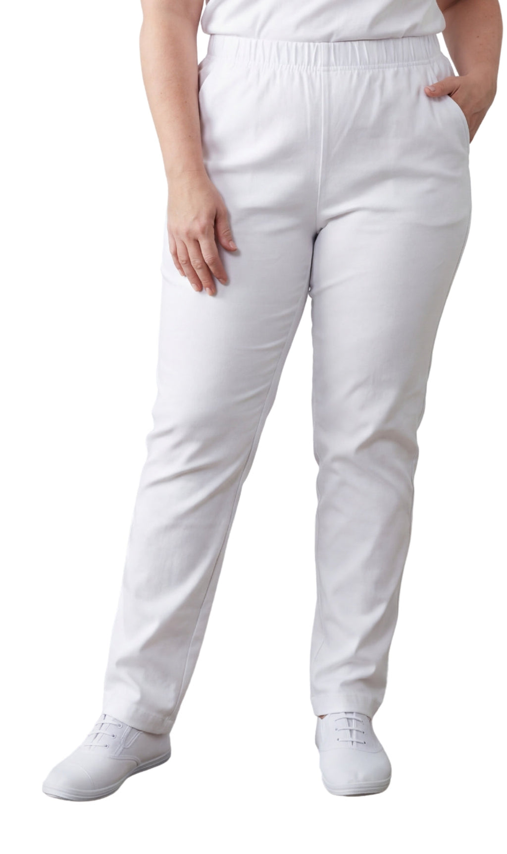 Women's Lightweight Pull-On Denim Jeans — Elastic Waist No Zipper