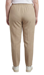 Women's Classic Pull-On Poly Knit Pants — Elastic Waist Dress Slacks